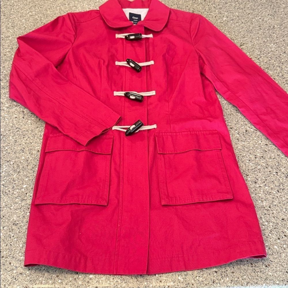 GAP Raspberry Toggle Duffle Coat Jacket - Picture 3 of 10